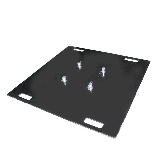 36'' Steel 10mm Truss Base Plate for F34 F32 F31 Conical Square Truss with Connectors - Black Finish