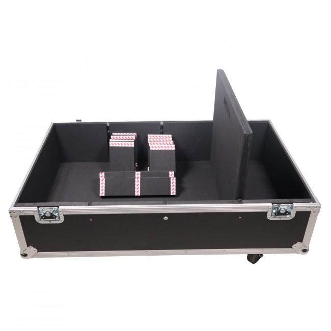 Universal ATA Dual Speaker Flight Case for 2x RCF NX12-SMA Turbosound TFM122m Speaker and similar sizes 23x18x13 in.