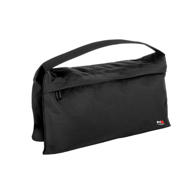50lb Capacity Black Double Zipper Saddlebag Sandbag - Empty 