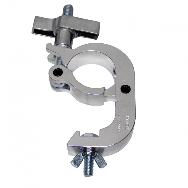 Aluminum Pro Slim Hook Style M10 Clamp with Big Wing Knob for 2 Truss Tube Capacity 330 Lbs.
