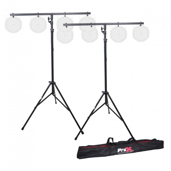 Set of (2) 9 Ft. Lighting Stand Package with T-Bars and Carrying Bag