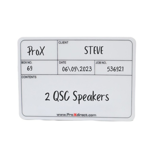 12 Pack of Large Multipurpose Labels for Flight Cases, Equipment and More